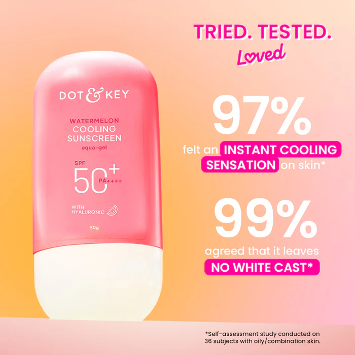 Dot & Key Watermelon Cooling Sunscreen SPF 50+ PA++++ with Hyaluronic Acid 80g